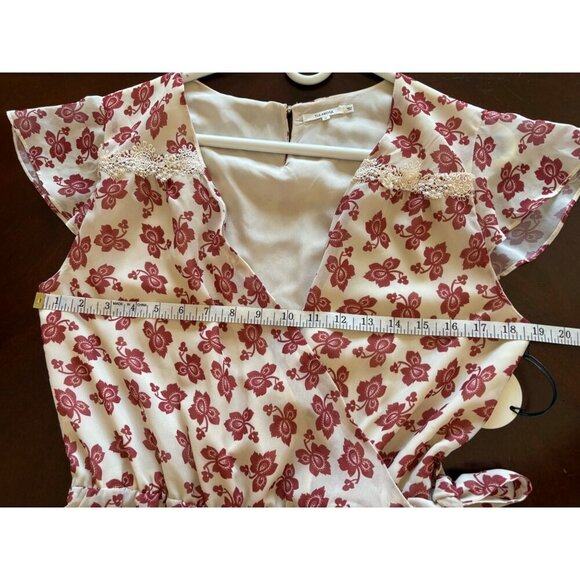 Tularosa x Revolve NWT Ashby Romper Cream + Red Florals Size Medium - Picture 11 of 14